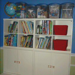 schoolroom shelving