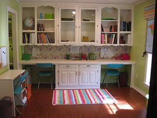Built-In Desk and Shelving