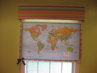 Window Shade World Map